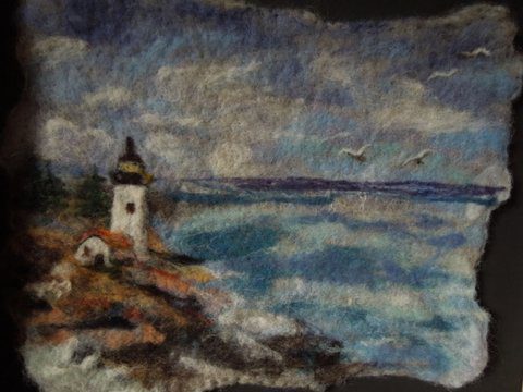 Needle Felted Maine Lighthouse