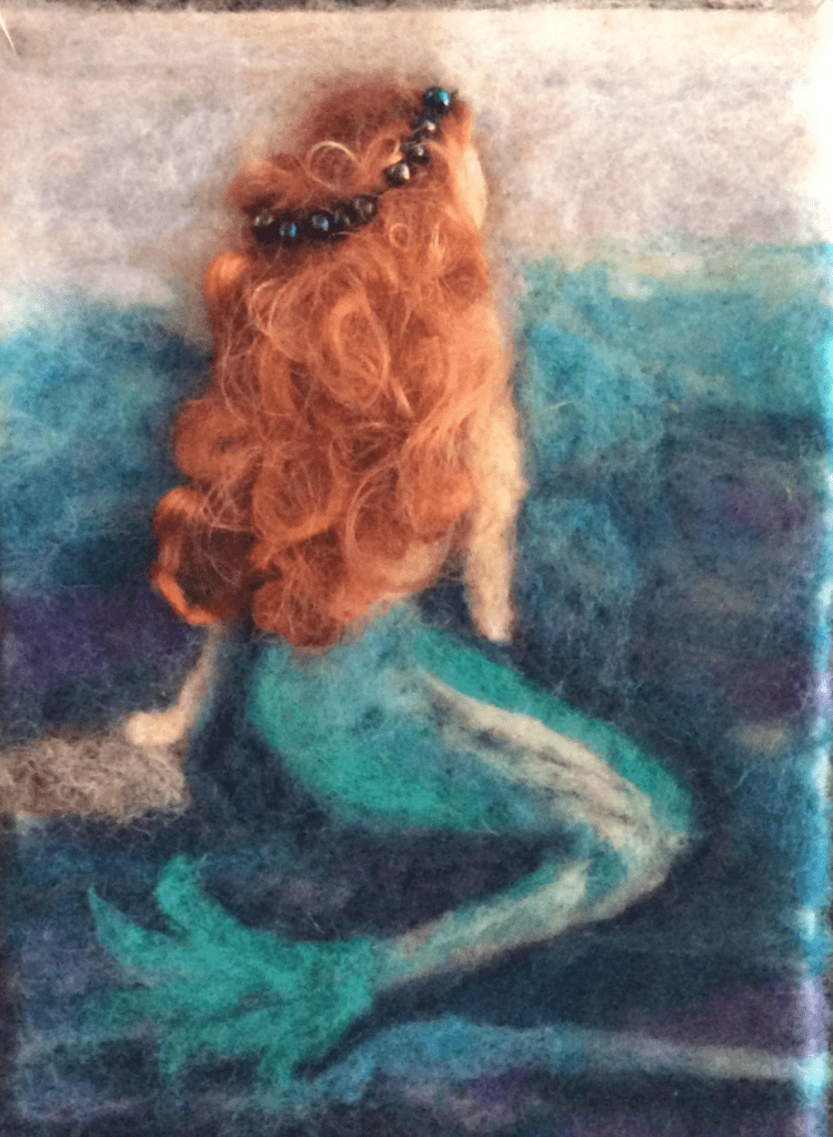 needle felted mermaid