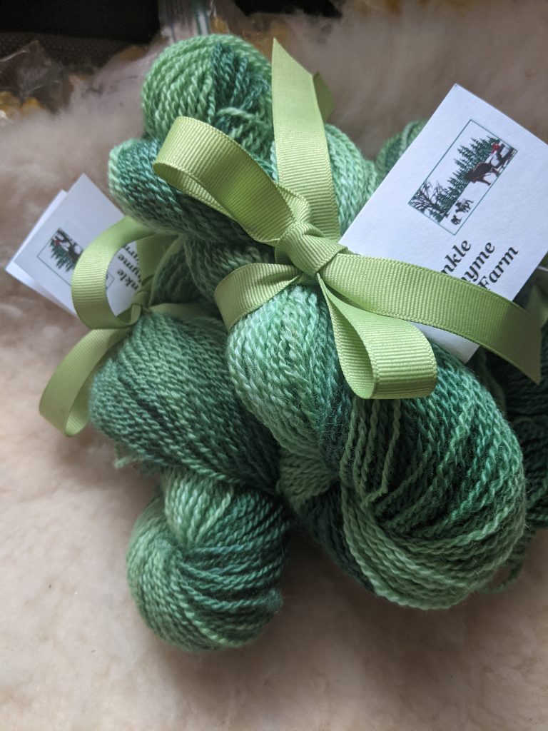 Green hand dyed yard